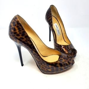 Jimmy Choo Brown Patent Pumps